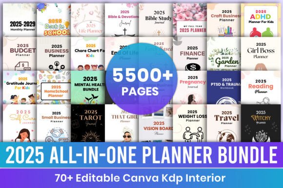 2025 All-in-One Canva Planner Bundle