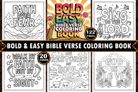 ADULT Bold & Easy Quotes Coloring Page Bundle