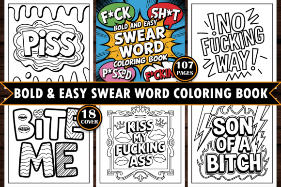 ADULT Bold & Easy Quotes Coloring Page Bundle