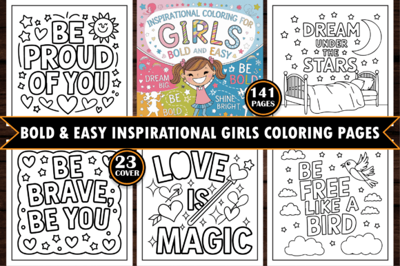 ADULT Bold & Easy Quotes Coloring Page Bundle