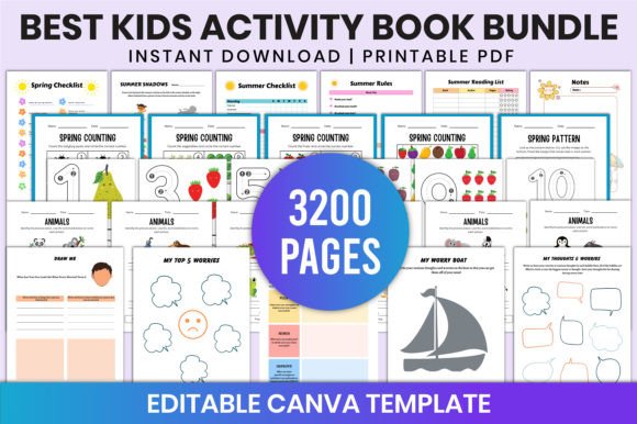 Best Kids Activity Book Bundle for Canva