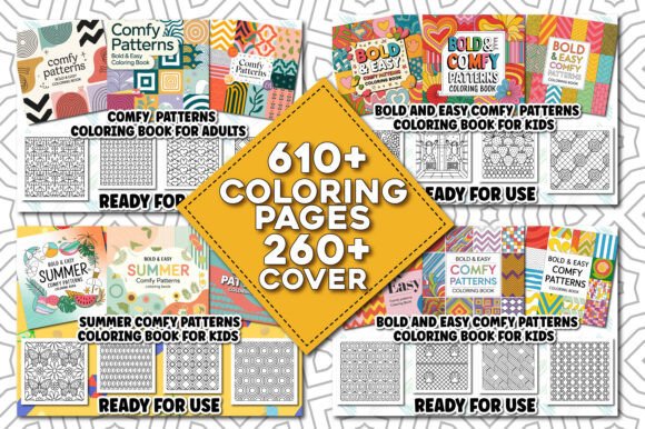 Comfy Patterns Coloring Book Bundle