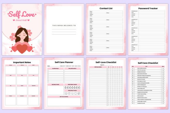 Self-Love Journal Bundle Canva Template