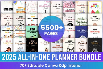 2025 All-in-One Canva Planner Bundle