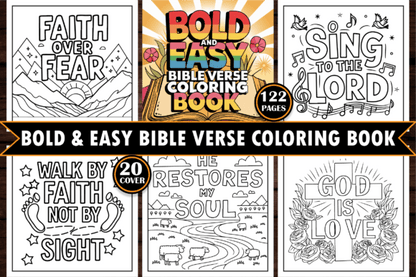 ADULT Bold & Easy Quotes Coloring Page Bundle