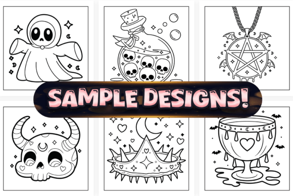 Bold Easy Creepy Kawaii Coloring Book