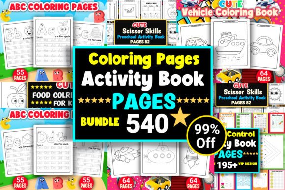 Kids Activity and Coloring Pages Bundle