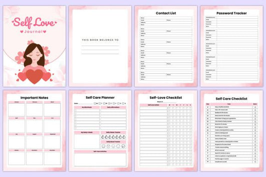 Self-Love Journal Bundle Canva Template